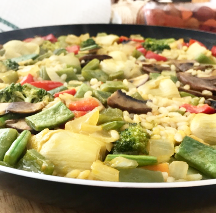 Paella vegana
